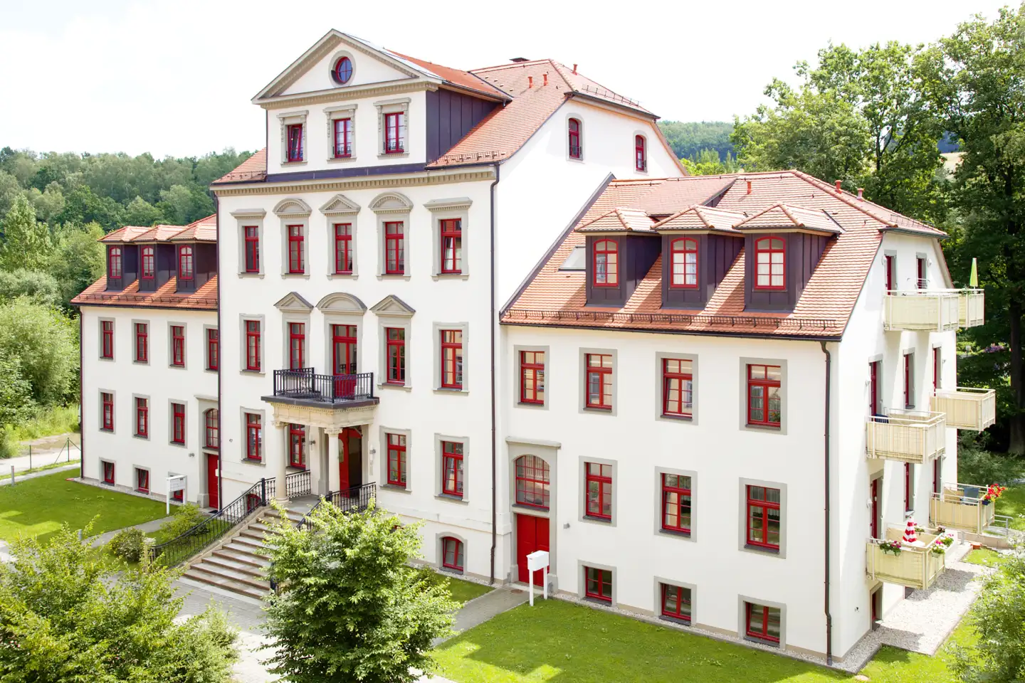 Blick auf das Geb&auml;ude