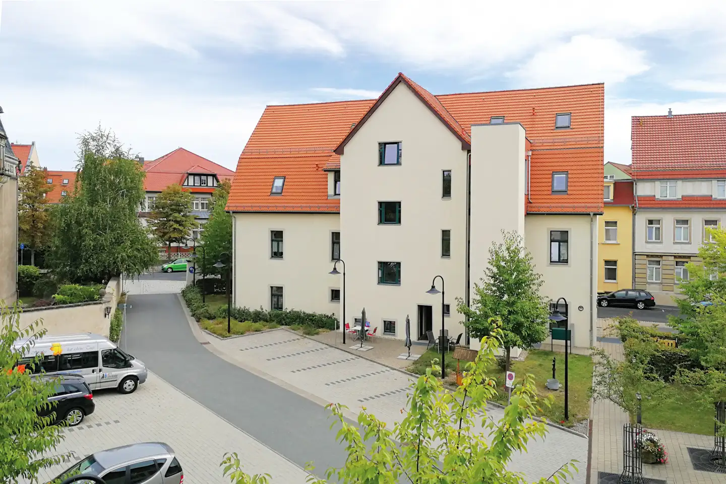 Blick auf das Gebäude